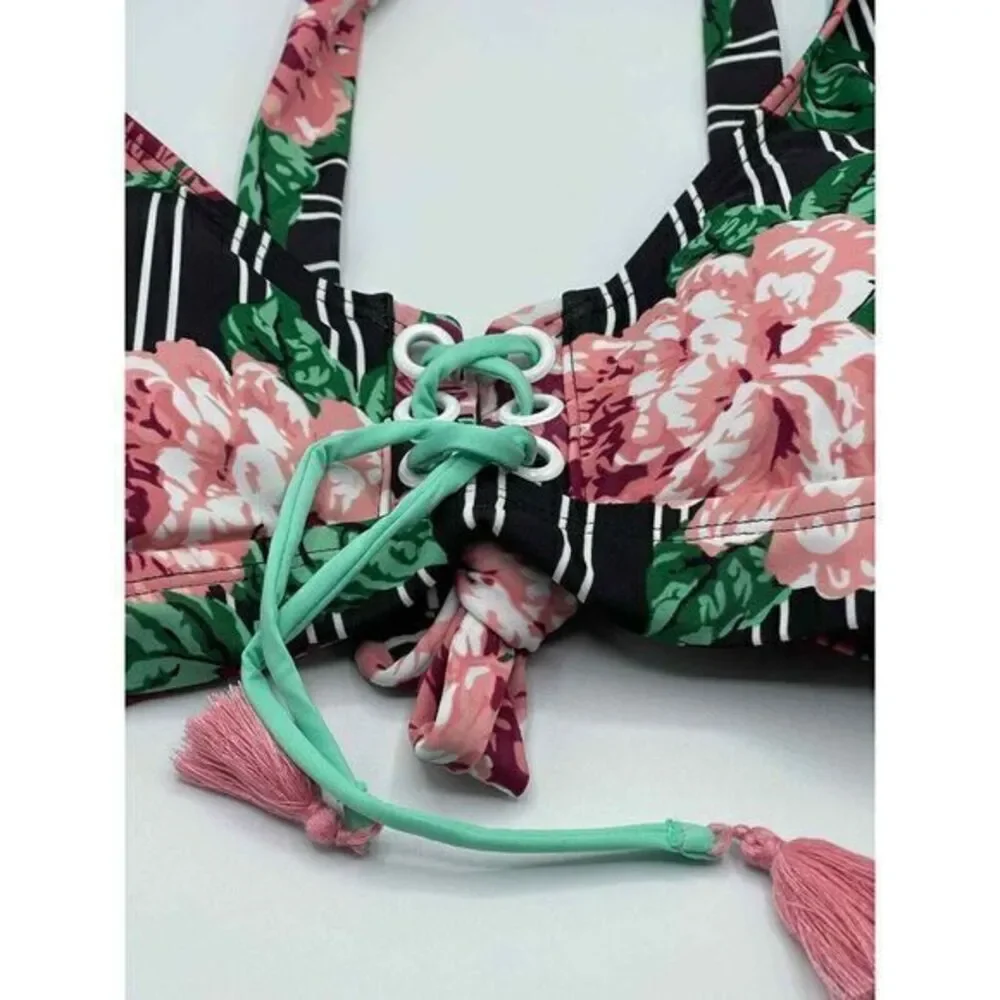 Mossimo‎ Floral Bikini Top Size Small